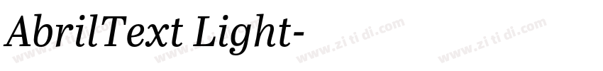 AbrilText Light字体转换